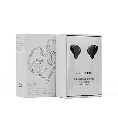 KZ ZS10 Pro in Ear Monitor Headphones, Gaming Earbuds 4BA+1DD 5 Driver IEM  Earphones, HiFi Metal Headphones with Stainless Steel Faceplate, Wired