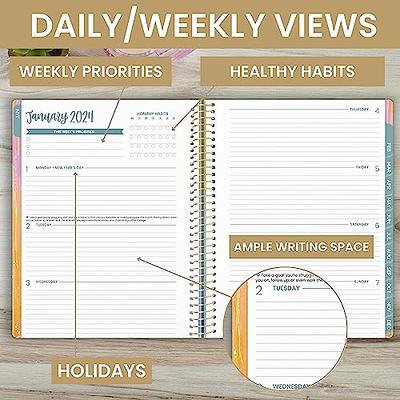 bloom daily planners 2024 (8.5 x 11) Calendar Year Day Planner (January  2024 - December 2024) - Weekly/Monthly Dated Agenda Organizer with Tabs -  Creating a Life I Love - Yahoo Shopping