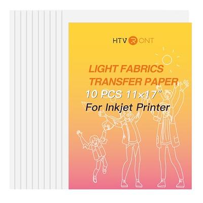 NuFun Activities Inkjet Printable Iron-On Heat Transfer Paper for Wood - 8.5 x 11 inch (5 Sheets)