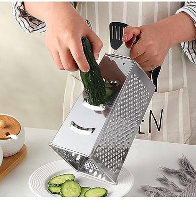 Cheese Grater & Shredder - Stainless Steel - 4 Sided Boxed Grater