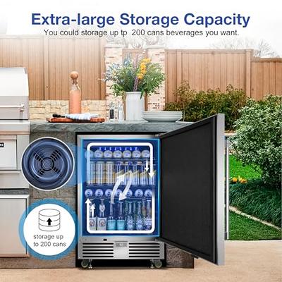 FoMup 24 Inch Outdoor Refrigerator Lockable, Undercounter Refrigerator  Fridge with Wheels, 180 Cans Durable and Waterproof Freezer for Outdoor  Kitchen and Patio - Yahoo Shopping