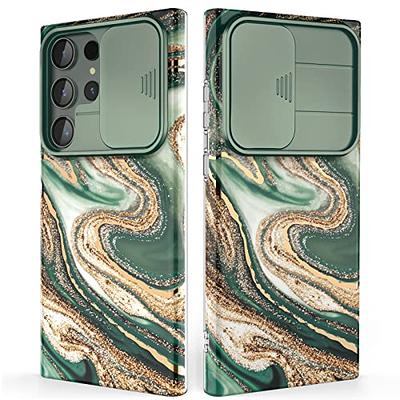 Simtect Samsung Galaxy S22 Ultra Case with Camera Cover Green
