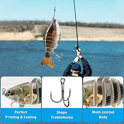 Fishing Lures Topwater Bass Trout Bait 3 PCS Multi Jointed Swimbaits Slow  Sinking Bait Set for Saltwater/Freshwater 4-5.1 in - Yahoo Shopping