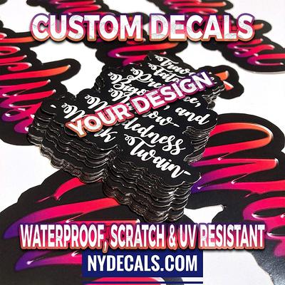 Custom Stickers, Your Design Or Logo Die Cut Kiss Bulk Stickers, Durable  Waterproof, Uv Resistant/Scratch Resistant Decals - Yahoo Shopping