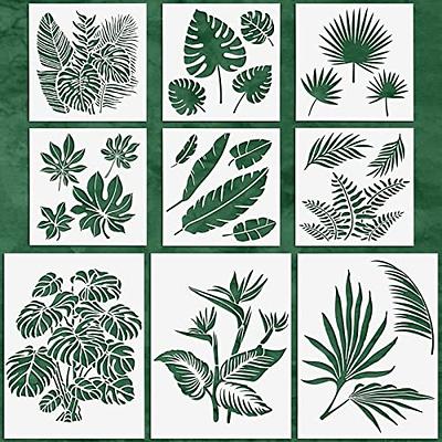 9 Pieces Reusable Painting Stencil Tropical Stencil Plastic Paint Stencils  Summer Pattern Drawing Templates Stencils Reusable Craft Stencils for  Painting (Leaves,5.9 x 5.9 Inches, 11 x 8.3 inches) - Yahoo Shopping