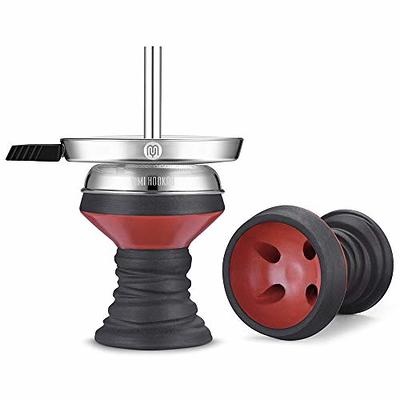 Yimi Hookah® Premium Clay Hookah Bowl Set, Stainless Steel Shisha Bowl  Screen & Mesh, Stainless Steel Hookah Chimney Bowl