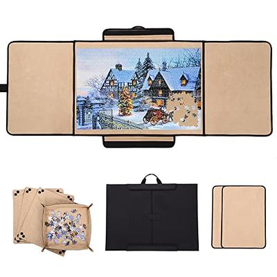 Portable Jigsaw Puzzle Board with Trays & Cover for Up to 1000