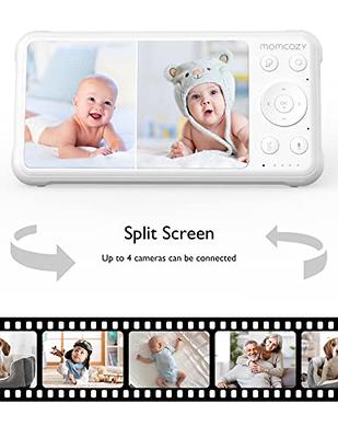 Momcozy Baby Monitor with 2 Cameras 5' 1080P Split Screen Video Baby Monitor  with Camera and