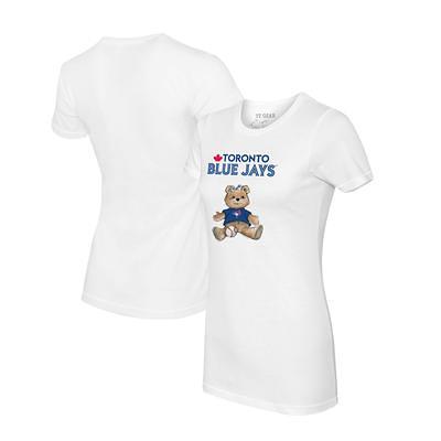 Youth Tiny Turnip White/Royal Toronto Blue Jays Stitched Baseball 3/4-Sleeve Raglan T-Shirt Size: Medium