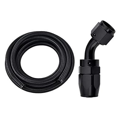 EVIL ENERGY 6AN Nylon Braided CPE Fuel Hose 10FT Bundle with 6AN Swivel Hose  End Fitting 45 Degree - Yahoo Shopping