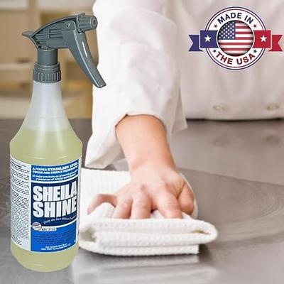 Sheila Shine Stainless Steel Polish & Cleaner | Protects Appliances from  Fingerprints and Grease Marks | Residue & Streak Free | 32 oz Spray Bottle