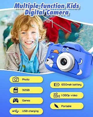 WEEFUN Kids Camera- Instant Print Camera 1080P 2.4 Inch Screen Digital  Children Video Camcorder Camera with 16X Digital Zoom, 32GB TF Card,  Colored