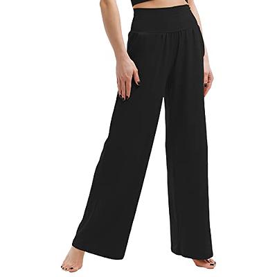 CADITEX Wide Leg Pants for Women- High Waisted Yoga Sweatpants Comfy Sports  Athletic Lounge Pants with Pockets Black - Yahoo Shopping