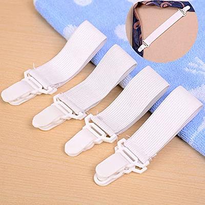 Bed Sheet Holder Straps Fitted Sheet Straps Blue White - Temu