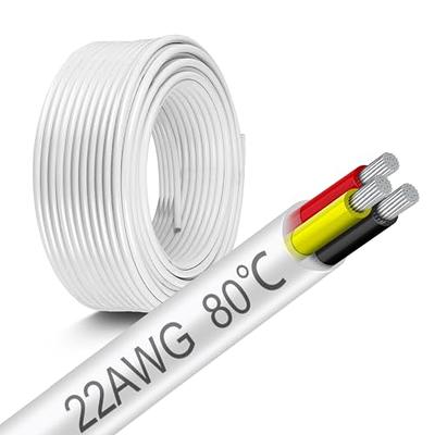 22 Gauge 3 Conductor Electrical Wire, 100FT 22 AWG Stranded Low