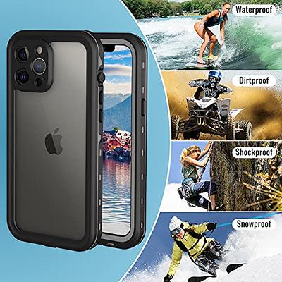 iPhone 13 Pro Max Waterproof Case - IP68 Shockproof Dustproof Full  Protection with Lanyard (Teal)