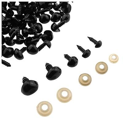 Menkey Plastic Safety Eyes and Noses with Washers 570 Pcs, Craft Doll Eyes and Teddy Bear Nose for Amigurumi, Crafts, Crochet Toy and Stuffed Animals