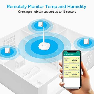 Govee 6 Pack H5100 Mini Hygrometer Thermometer Bundle with Govee New WiFi  Digital Hygrometer Thermometer, Indoor Outdoor Smart Gateway Room