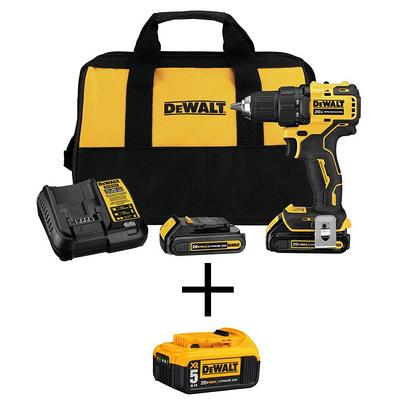 DEWALT ATOMIC 20-Volt Lithium-Ion Cordless Compact 1/2 in. Drill