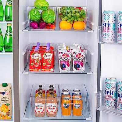GOLIYEAN Refrigerator Organizer Bins with Lid, 10 Pack Plastic Freezer  Organizer Bins for Freezer, Kitchen, Cabinets - Clear Fridge Organizers and