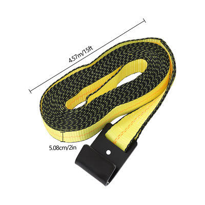 3 x 30' Ratchet Tie-Down Straps w/ Flat Hook 15,000 lbs Capacity - Yellow