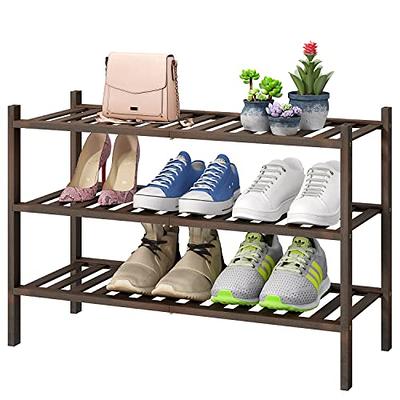 Natural Bamboo 3-Shelf Shoe Rack