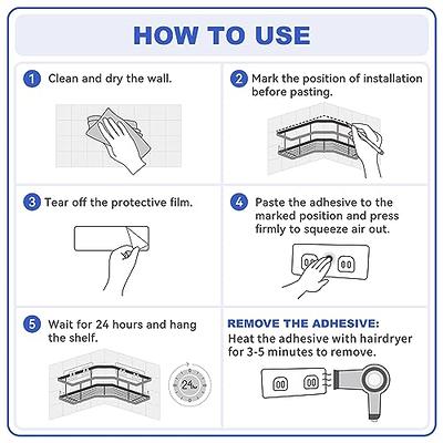 SMARTAKE Corner Shower Caddy Shower Shelf 2 Pack Adhesive Shower Rack –  SMARTAKE OFFICIAL