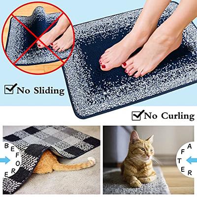 8pcs Reusable & Washable Rug Grippers - Keep Area Rugs Flat on Hardwood  Floors & Tiles with Non-Slip Dual Sided Adhesive Pads