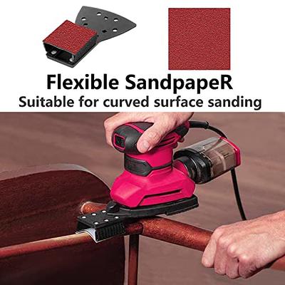 Coceca 50pcs Mouse Detail Sander Sandpaper Sanding Paper Assorted 40 80 120 180 240 Grits
