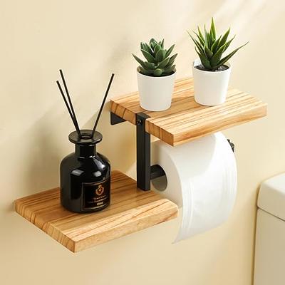 Free Standing Tissue Paper Holder, Toilet Paper Holder Stand, Industrial  Pipe Toilet Paper Holder With Wood Shelf Storage For Bathroom Washroom  Farmho - Yahoo Shopping