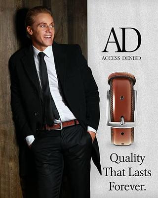 Genuine Leather Dress Belts For Men - Mens Belt For Suits, Jeans, Uniform  With Single Prong Buckle - Designed in the USA at  Men's Clothing  store