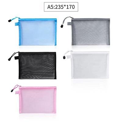 Zipper Pouch 1PC A4/A5/A6 Mesh Zipper Book File Folders Document Bag  Stationery Pencil Storage Bags Cosmetic Makeup Pouch Office Supplies(Black  A5) - Yahoo Shopping