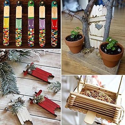 200Pcs Popsicle Sticks Craft Sticks,4.5 inch Natural Wooden Food Grade  Craft Sticks,Wood Ice Cream Sticks for DIY