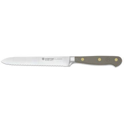 WÜSTHOF Classic Color Velvet Oyster 5 Serrated Utility Knife - Yahoo  Shopping