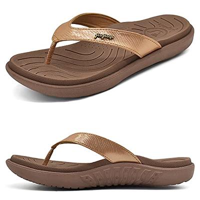 Womens Fashion Orthotic Slides Ladies Lightweight Athletic Yoga Mat Sandals  Slip On Thick Cushion Slippers Sandals With Comfortable Plantar Fasciitis