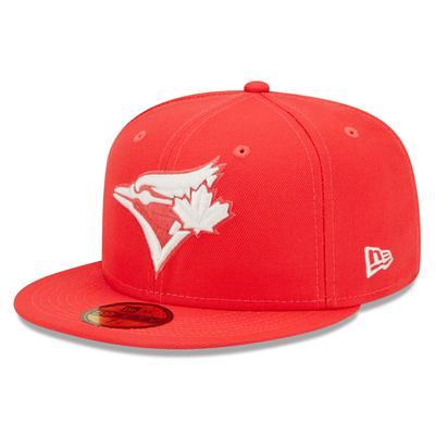 Men's New Era Red Toronto Blue Jays White Logo 59FIFTY Fitted Hat