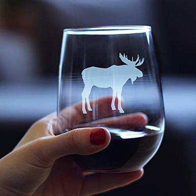 Rustic Moose Whiskey Glasses