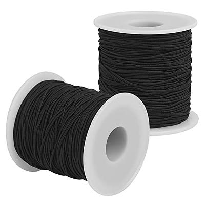 Elastic String for Bracelets Making - Cuttte 2 Rolls 1.2MM Black