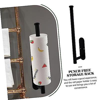 1pc Simple Kitchen Refrigerator Magnetic Paper Towel Holder Rack