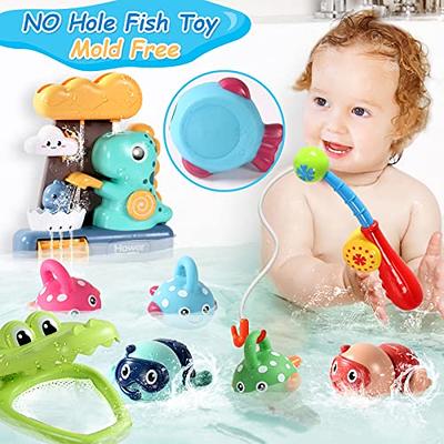Mold Free Baby Bath Toys for Kids Ages 1-3,6 pcs No Hole No Mold