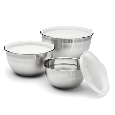 PriorityChef Mixing Bowls with Airtight Lids Set, 1.5/2/3/4/5 QRT Blue