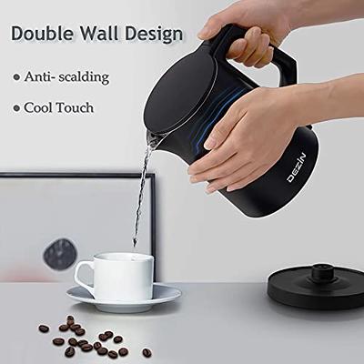 Dezin Electric Kettle, 0.8L Portable Travel Kettle with Double Wall  Construction, 304 Stainless Steel Electric Tea Kettle for Business Trip,  Small Electric Kettle with Auto Shut-Off (Without Cup) - Yahoo Shopping