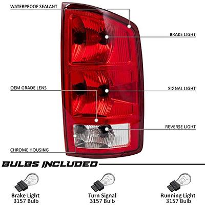 EPIC LIGHTING Rear Brake Tail Lights w/Bulbs & Circuit Board