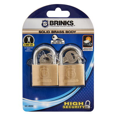 Brinks, Solid Brass, 50mm Resettable Combination Padlock with 1in