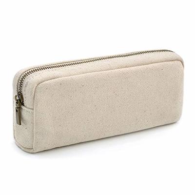 Dobmit Pencil Pen Case, Big Capacity Pencil Pouch Canvas Makeup Bag Durable  Office Stationery Organizer - Beige - Yahoo Shopping