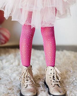 Ayalinggo Toddler Kids Little Girls Fishnet Stockings Sparkle Tights  Glitter Bling Legging Mesh Socks Fashion Holiday Outfits