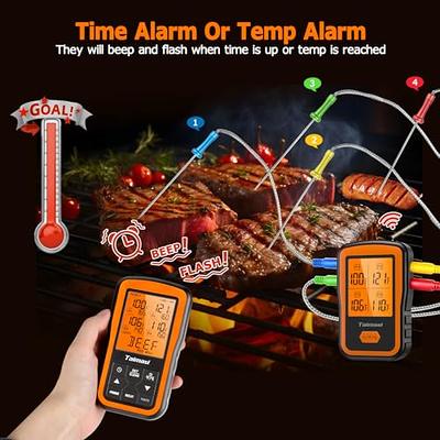 Wireless Digital Meat Thermometer with 4 Probes & Meat Injector