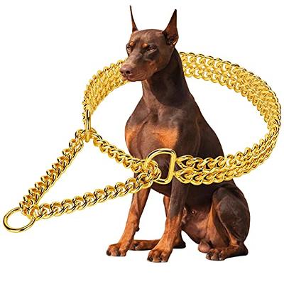 FASDECON Gold Dog Chain Collar Diamond Cuban Collar Walking Metal Chain  Collar with Design Secure Buckle Dog Collars for Medium Large Dogs (18inch,  Silver) - Yahoo Shopping