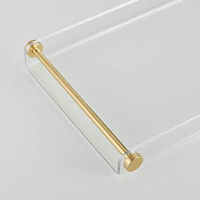 Acrylic Bathtub Tray Caddy, Clear Bath Shelf Tub Rack with Golden