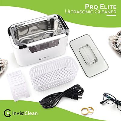 Jewelry Cleaner, Ultrasonic Cleaning Machine, Ultrasonic Cleaner High  Capacity 350ML Tank, Silver Cleaner for Ring, Earing, Glasses, Cosmetic  Brush, Watches, Coins 